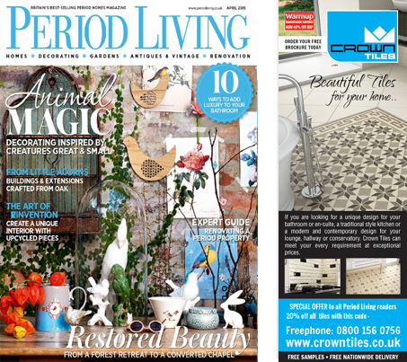 Crown Tiles Features In Period Living Magazine April 2015