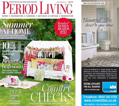 Crown Tiles Features In Period Living Magazine June 2015
