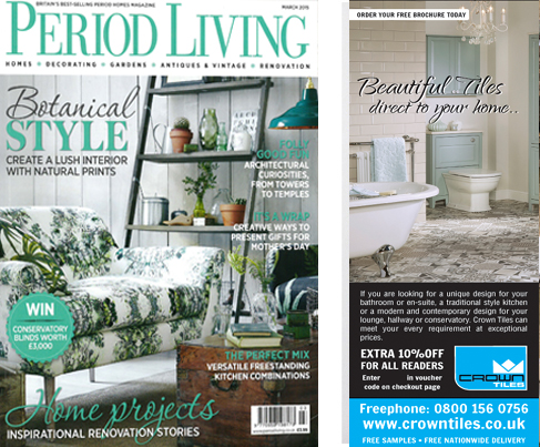 Crown Tiles Features In Period Living Magazine March 2015
